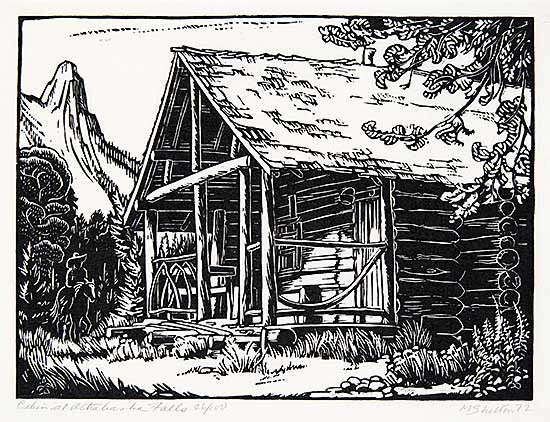 #647 ~ Shelton - Cabin at Athabasca Falls  #26/100