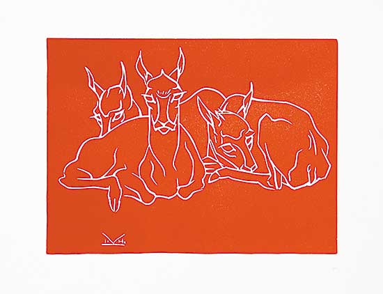 #917 ~ Kerr - Untitled - Resting Deer
