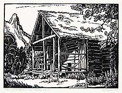 #647 ~ Shelton - Cabin at Athabasca Falls  #26/100