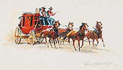 #653 ~ Abram - Untitled - Red Coach and Four Driving Right