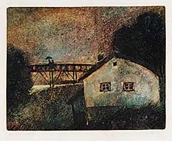 #687 ~ Dobrovolsky - Untitled - House and Bridge