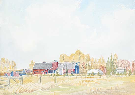 #485 ~ Shelton - Untitled - Farm with Red Barns