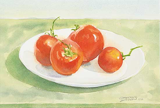 #1210 ~ Jamieson - Untitled - Plate of Tomatoes