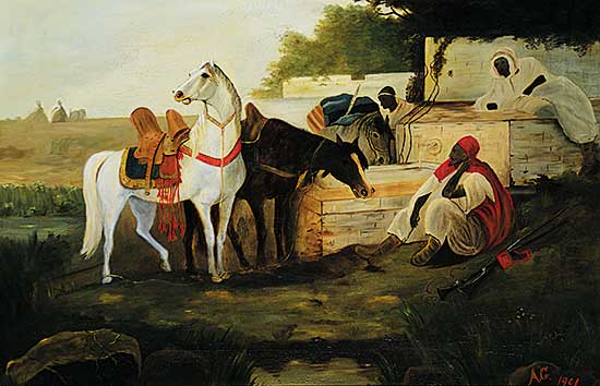 #1340 ~ School - Untitled - Giving the Horses a Rest
