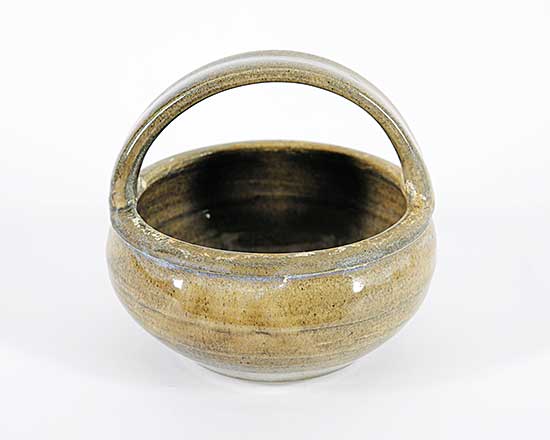#1666 ~ Urakami - Untitled - Ceramic Handled Basket