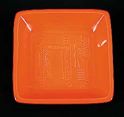 #1624 ~ Lindoe - Untitled - Orange Plate