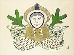 #14 ~ Inuit - Child With Owls  #16/50