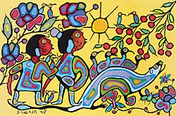 #238 ~ Morrisseau - Untitled - Heading to the Party