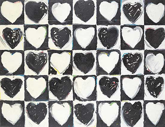 #1178 ~ School - Untitled - Black and White Heart Series