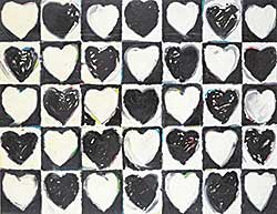 #1178 ~ School - Untitled - Black and White Heart Series