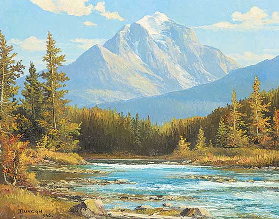 #23 ~ Crockford - Mount Temple from Bow River, Alberta