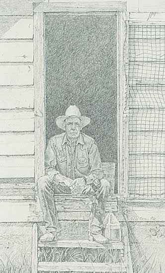 #1036.1 ~ Cox - Untitled - Sitting on the Doorstep