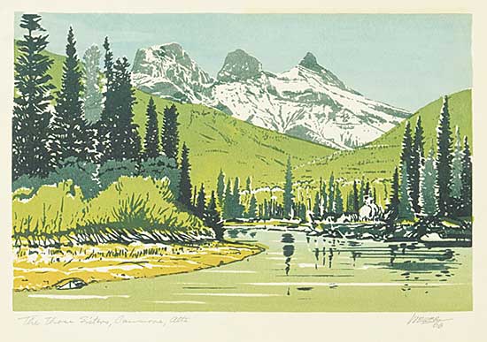 #1260 ~ Weber - The Three Sisters, Canmore, Alta