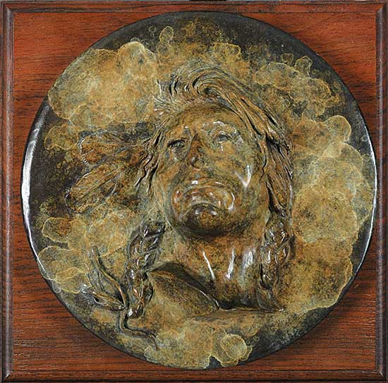 #1274 ~ Zach - Untitled - Indian Plaque  #13/50