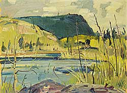 #410 ~ Bouchard - Lake in Summer, Northern Ontario [Cobalt] August 1951