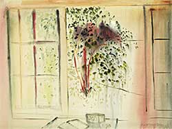 #1090 ~ Duff - Birch Tree and Window, Evening