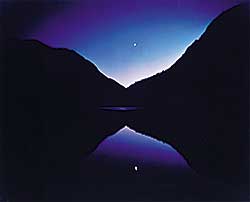 #1112 ~ Farb - Moon Rise at Lower Asable Lake