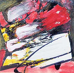 #209 ~ Ferron - Untitled - Red, Black and Yellow Abstract