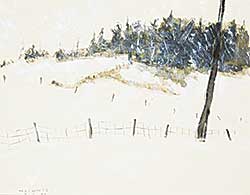 #1134 ~ McInnis - Untitled - Wire Fence and Trees in Winter