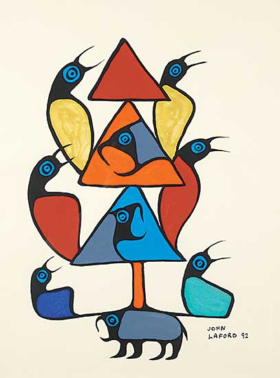 #75 ~ LaFord - Untitled - Pyramid of Mythical Animals