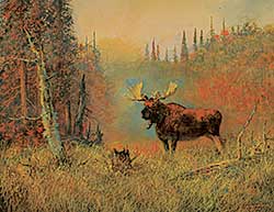 #401 ~ Achtimichuk - Untitled - Bull Moose in Autumn