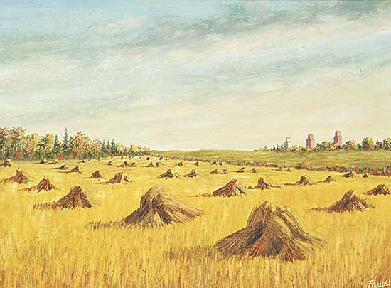#1028 ~ Carlson - Untitled - Stooks Ready to Harvest