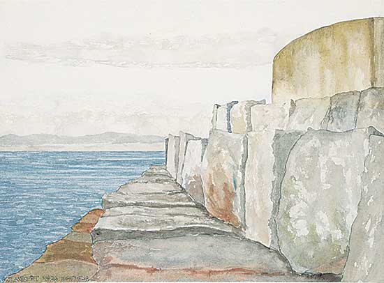 #1143 ~ Lambert - Untitled - Sketch of the Sea Wall