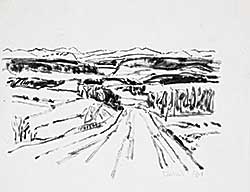 #1047 ~ Duma - Untitled - Sketch of the Foothills