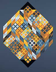 #479 ~ Vasarely - Untitled - Cubist Composition  #99/250
