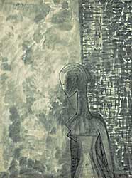 #1470 ~ School - Untitled - Woman in Grey