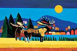 #93 ~ Picher - Moose with Moon