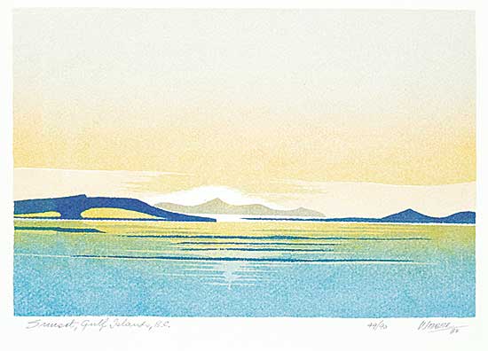 #1392 ~ Weber - Sunset, Gulf Islands, B.C.  #49/90