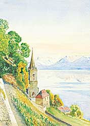 #1024 ~ Brooks - Untitled - Church in the Alps