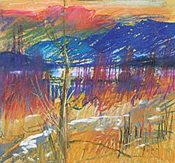 #1086 ~ de Grandmaison - Untitled - A Colourful Mountain Lake