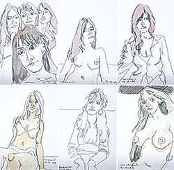 #1226 ~ McInnis - Quickdraw - Drawings from Photos for Prairie Icons [Sketches of Women in Ink and Watercolour]