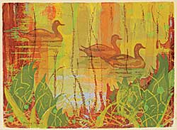 #1032 ~ Brown - Untitled - Ducks