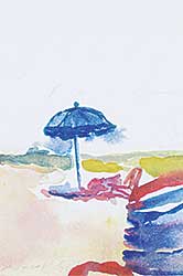 #1301 ~ Ullman - Untitled - Beach Umbrella