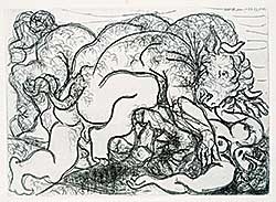 #238 ~ Picasso - Minotaur Attacking an Amazon [Minotaure Attaquant une Amazone]