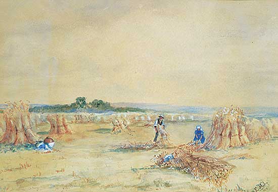#1341 ~ School - Untitled - 1903 Harvest Scene