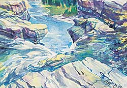 #1320 ~ Rigaux - Elbow Falls, Rocks and Water