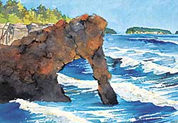 #1252 ~ Phillips - Untitled - Rock Cliff Near Thunder Bay