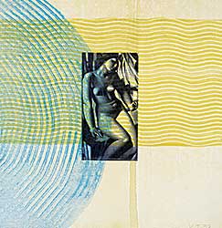 #1330 ~ School - Untitled - Cubist Woman with Waves