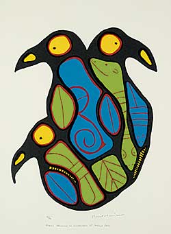 #41 ~ Morrisseau - Ravens Speaking and Awareness of Middle Path  #35/56