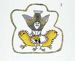 #186.1 ~ Pootoogook - Oopiit Tanisiktuk [Owl Dance]  #26/50