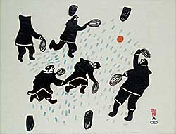 #190 ~ Pootoogook - Eskimo Family Playing Ball  #25/50