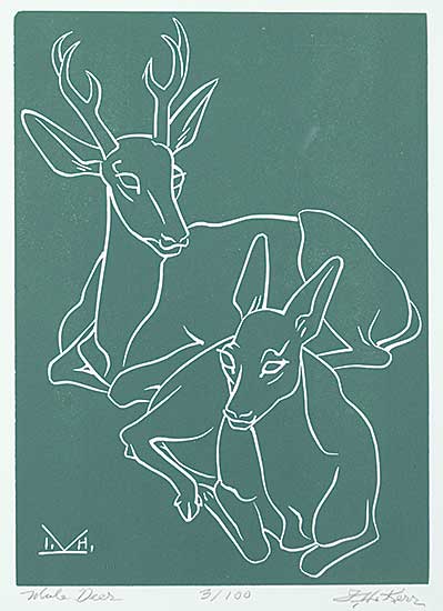 #1164 ~ Kerr - Mule Deer  #3/100