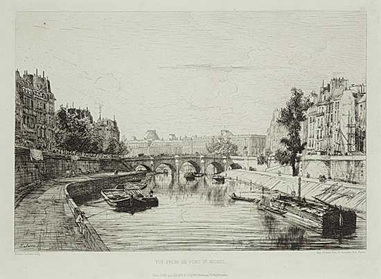 #1176 ~ Lalanne - Vue Prise du Pont St. Michel