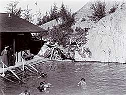 #82 ~ Barnes - Cave and Basin Bath House and Pool, Banff, Alberta, circa 1906