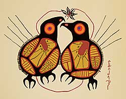#1238 ~ Morrisseau - Untitled - Two Birds
