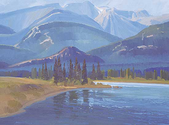 #2115 ~ Evans - Victoria Cross Ranges, Athabasca River, Jasper